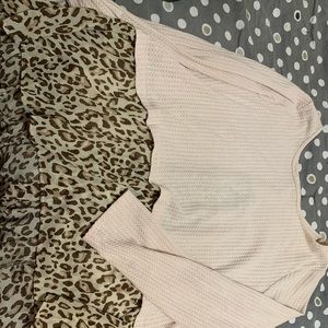 Cheetah Cream Top